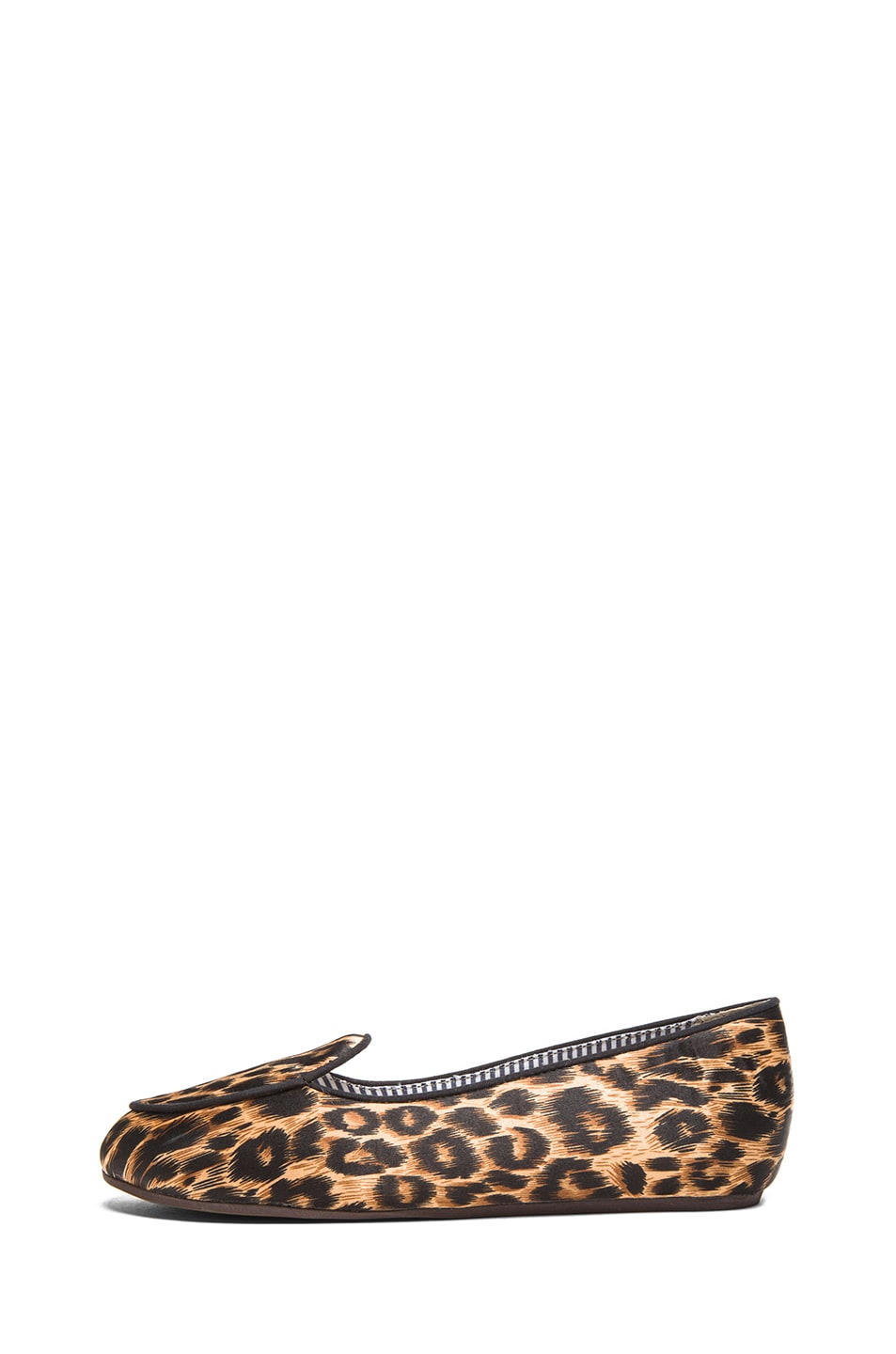 Image 1 of Charles Philip Shanghai Olympia Satin Loafers in Leopard Classic