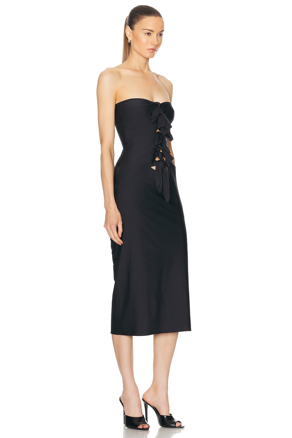 Shop Coperni Jersey Knot Gala Dress In Black