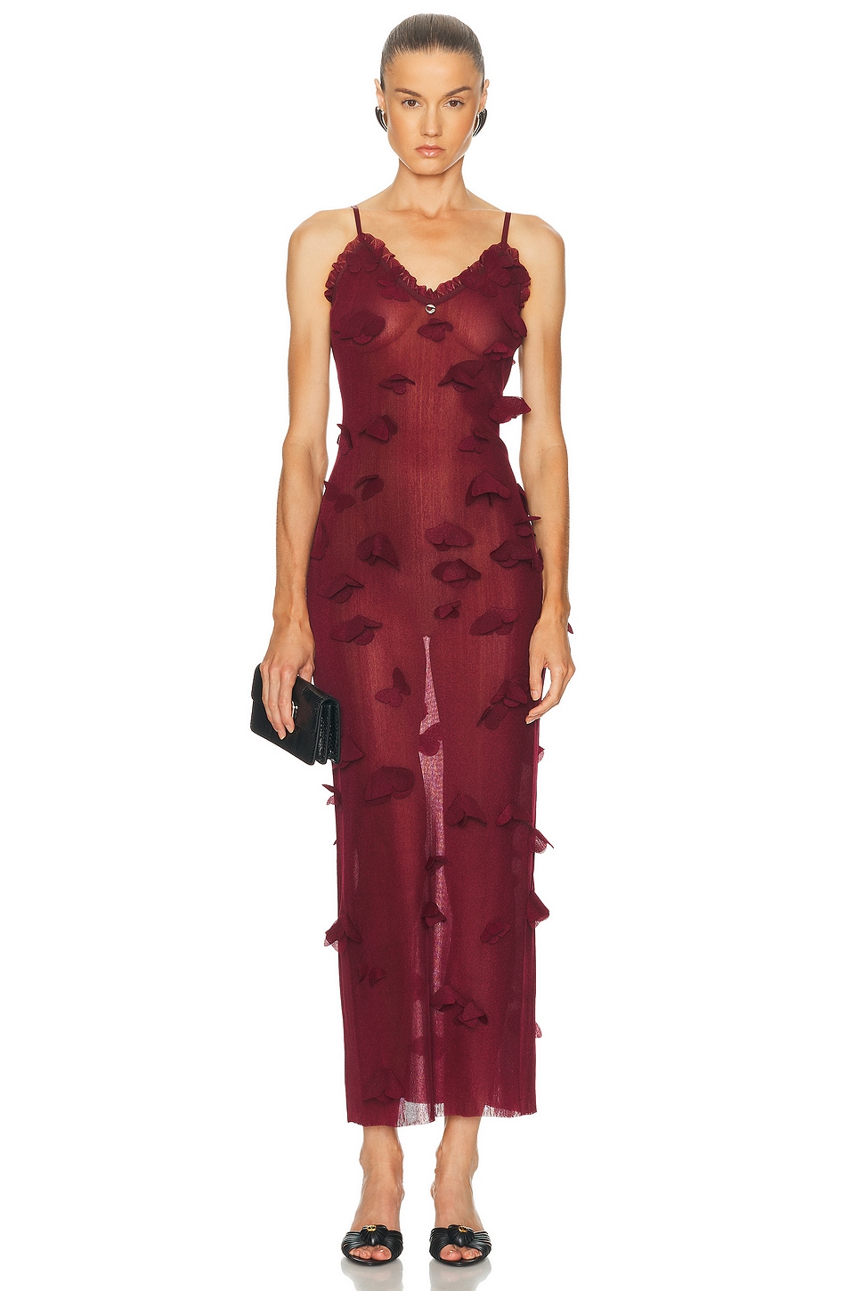 Image 1 of Coperni Butterflies Techno Dress in Red