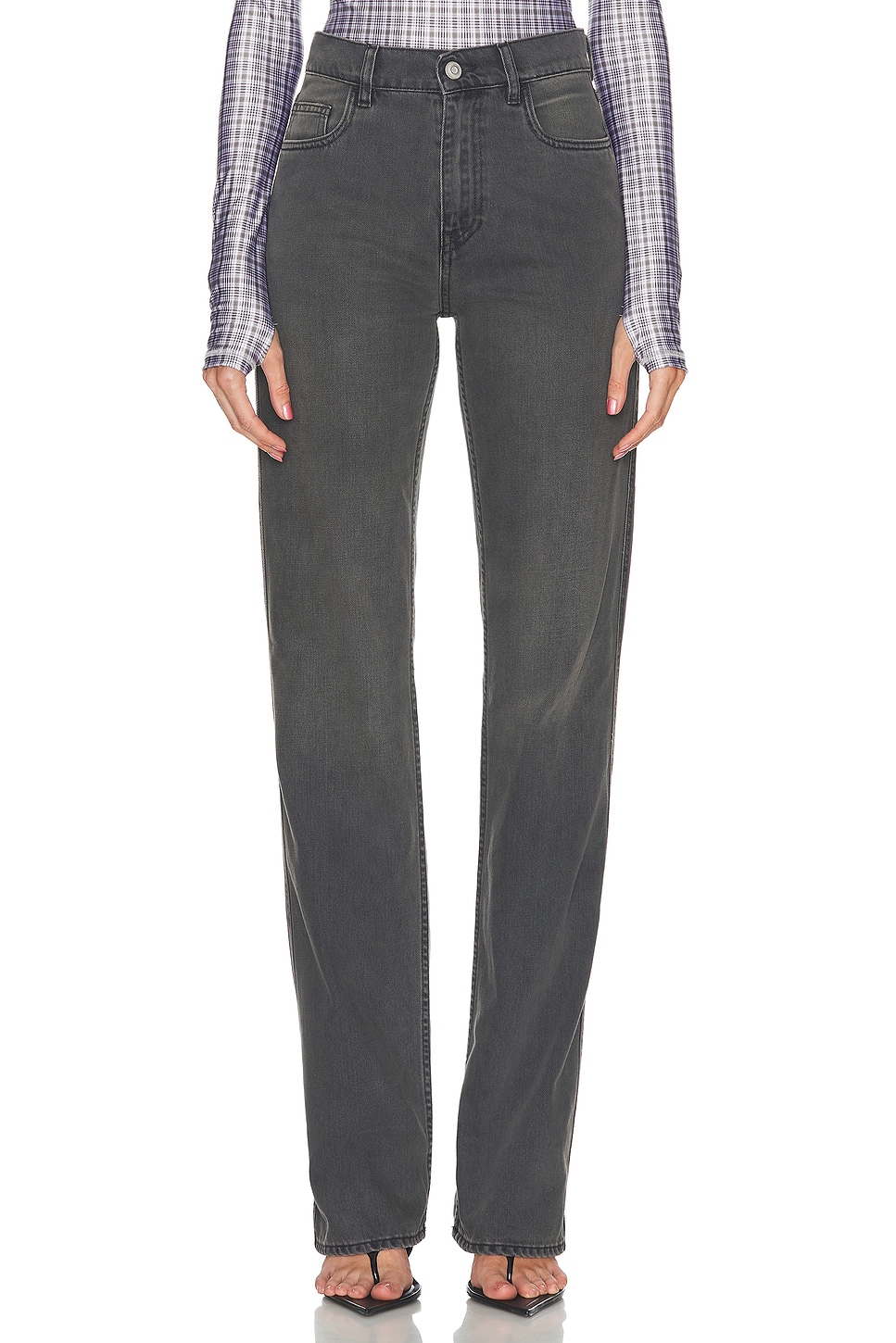 Straight Leg Pant in Grey