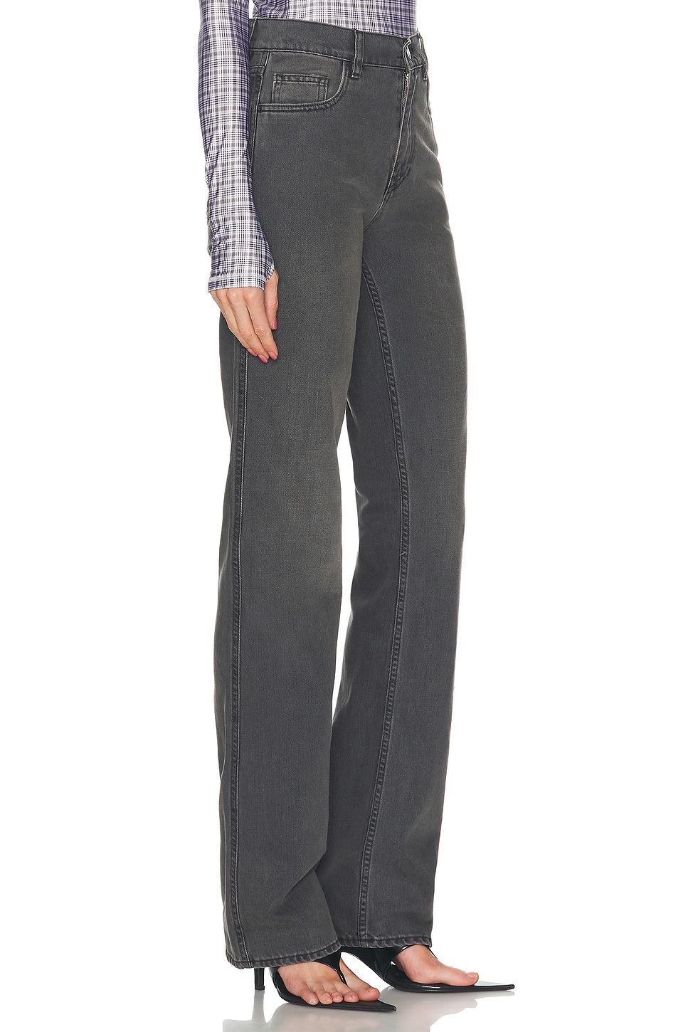 Shop Coperni Straight Leg Pant In Grey