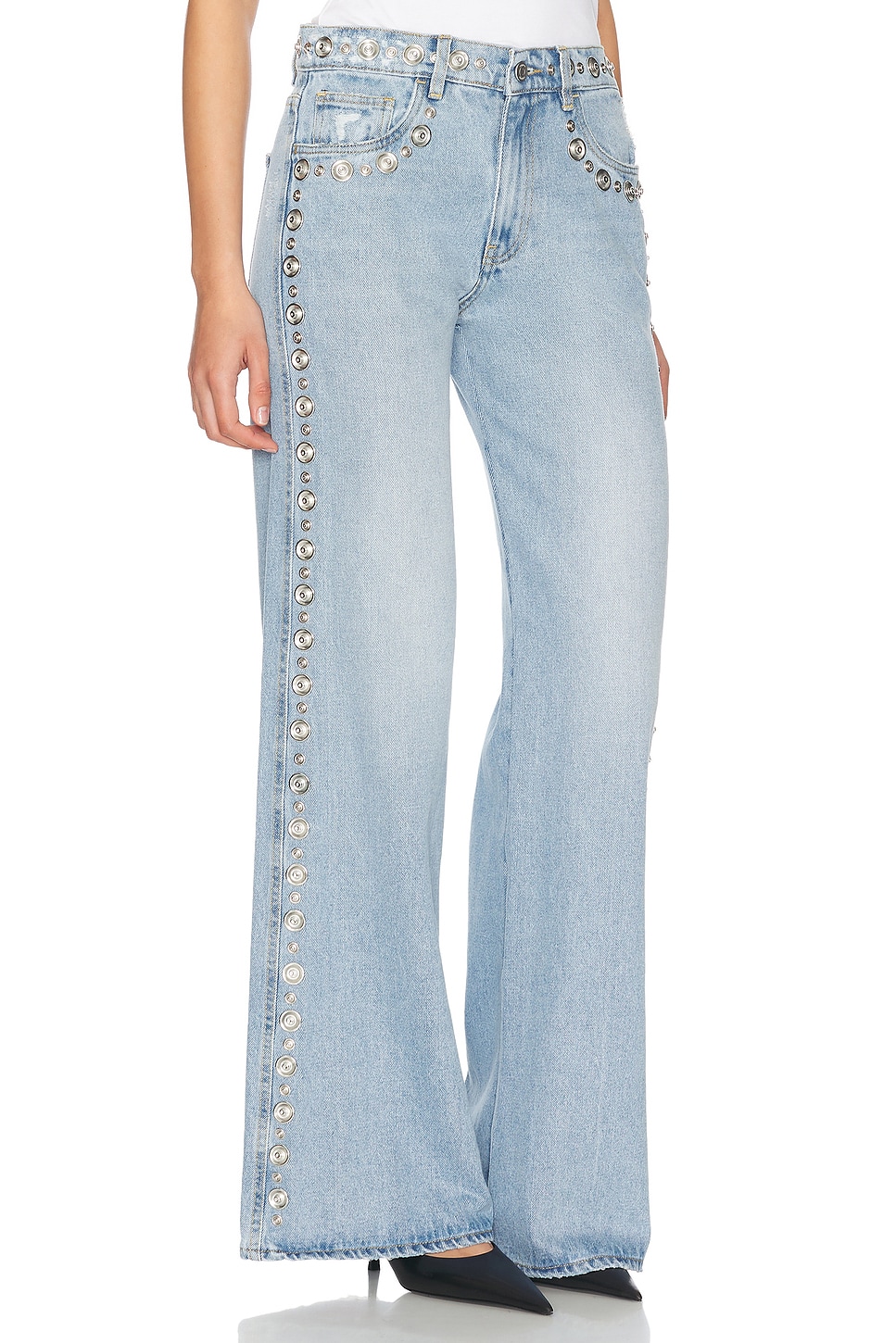 Coperni Rigid Mid-rise Straight-leg Jeans In Blue Washed