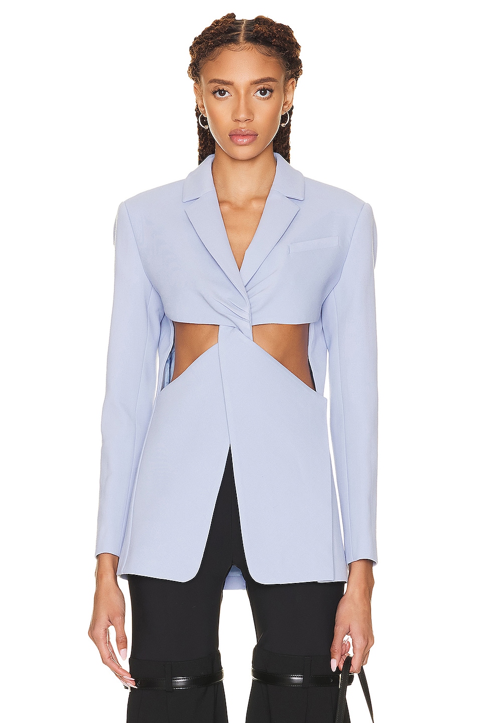 Image 1 of Coperni Twisted Cut Out Jacket in Lavender
