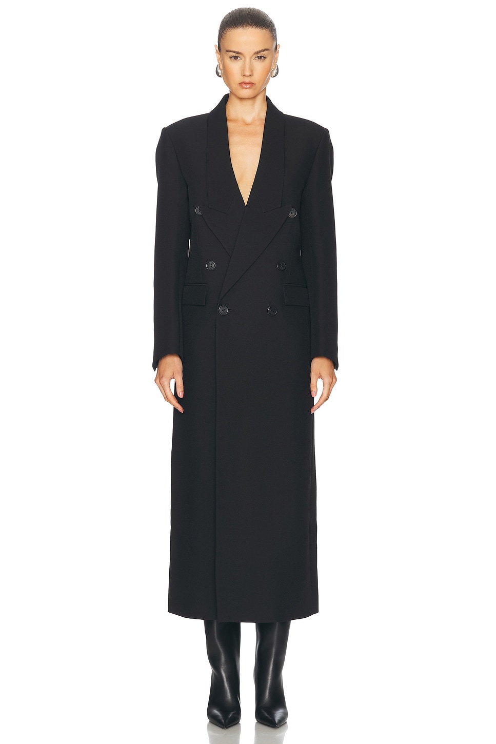 Shop Coperni Long Coat In Black