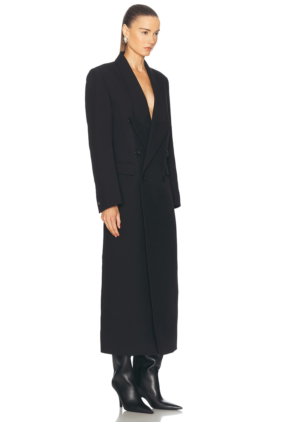 Shop Coperni Long Coat In Black