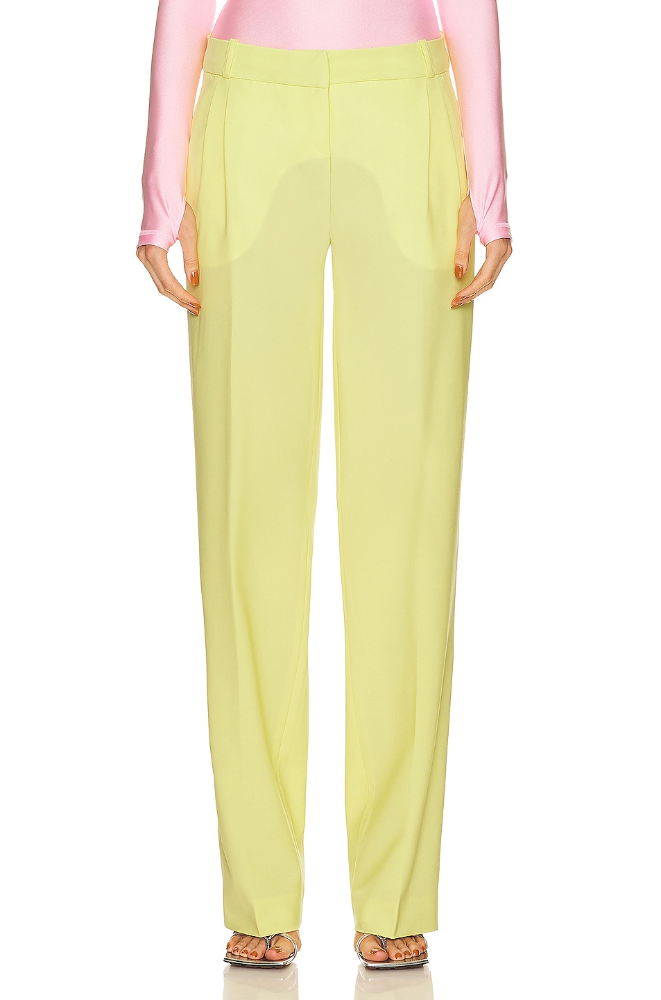 Image 1 of Coperni Low Rise Tailored Trouser in Yellow