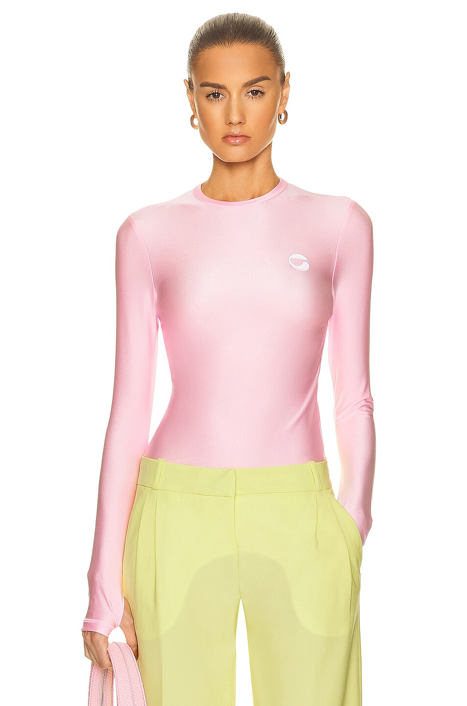 Image 1 of Coperni Crewneck Fitted Top in Light Pink