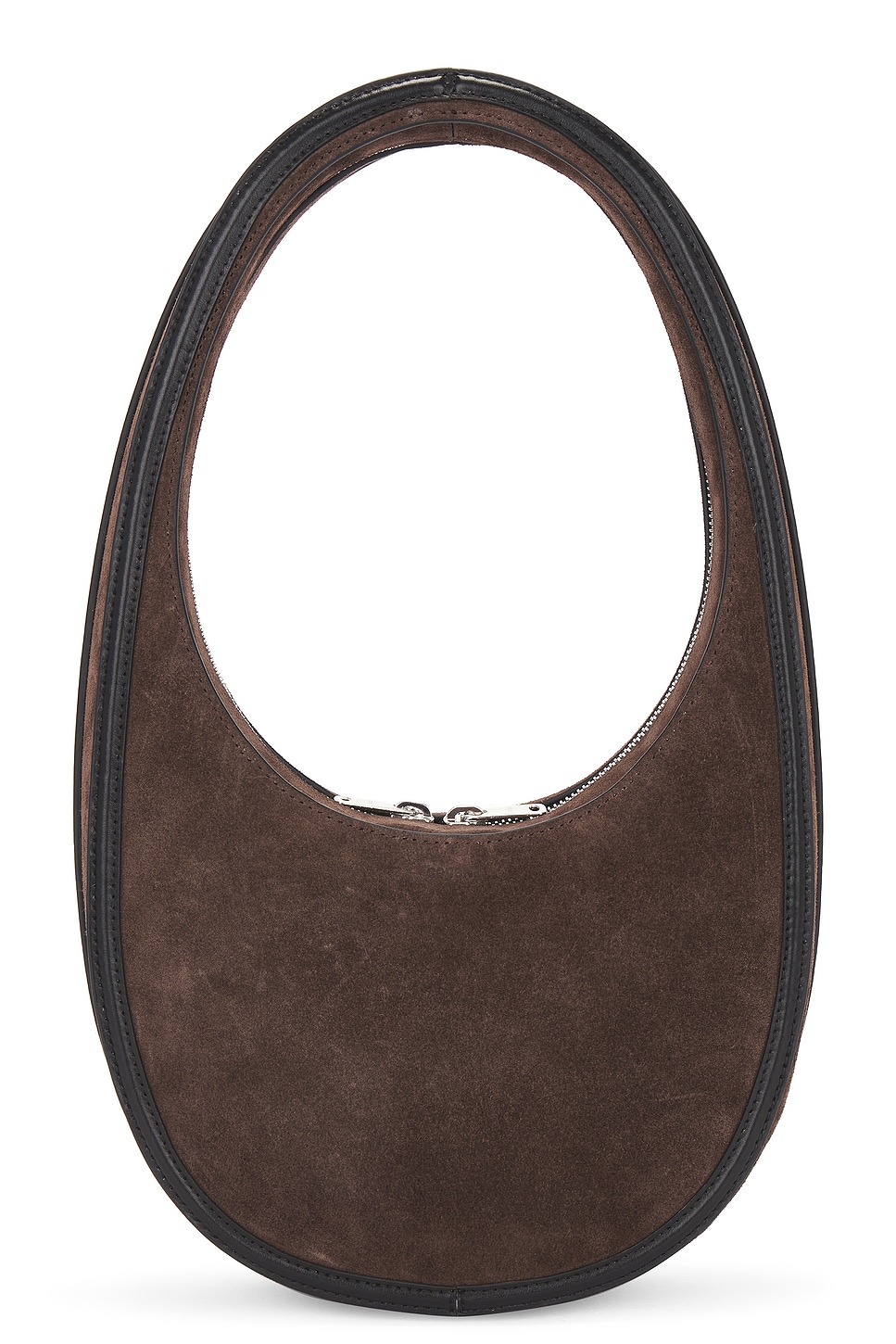 Shop Coperni Suede Swipe Bag In Brown