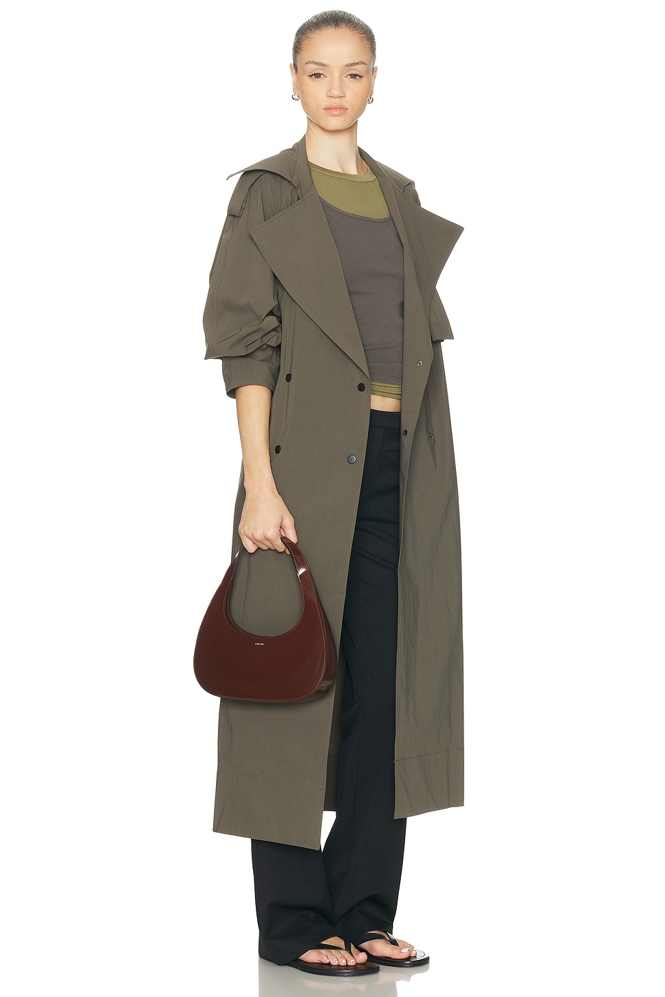 Coperni New Baguette Bag In Brown