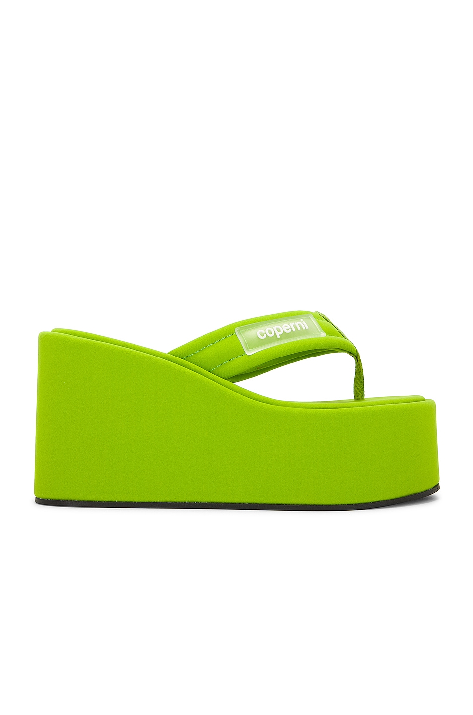 Image 1 of Coperni Branded Wedge Sandal in Apple Green