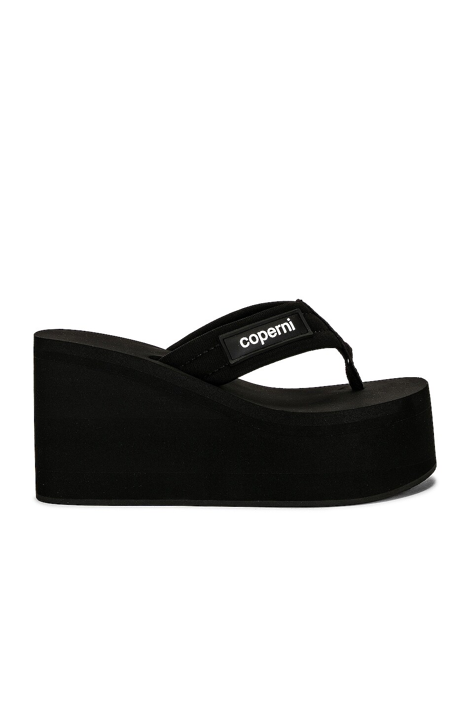 Image 1 of Coperni Branded Wedge Sandals in Black