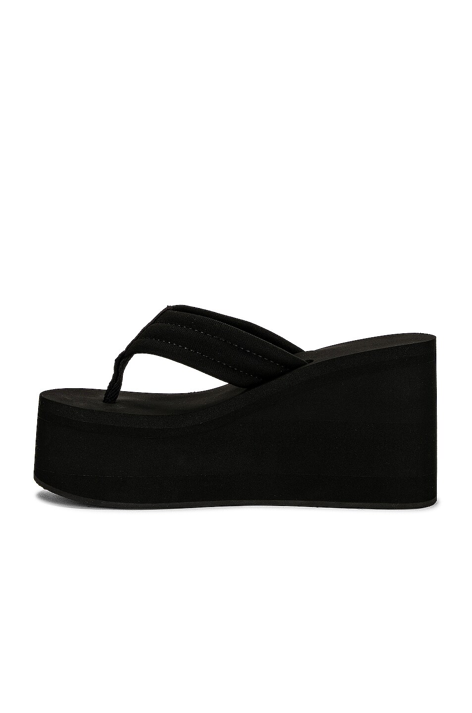 Coperni Branded Wedge Sandals in Black | FWRD