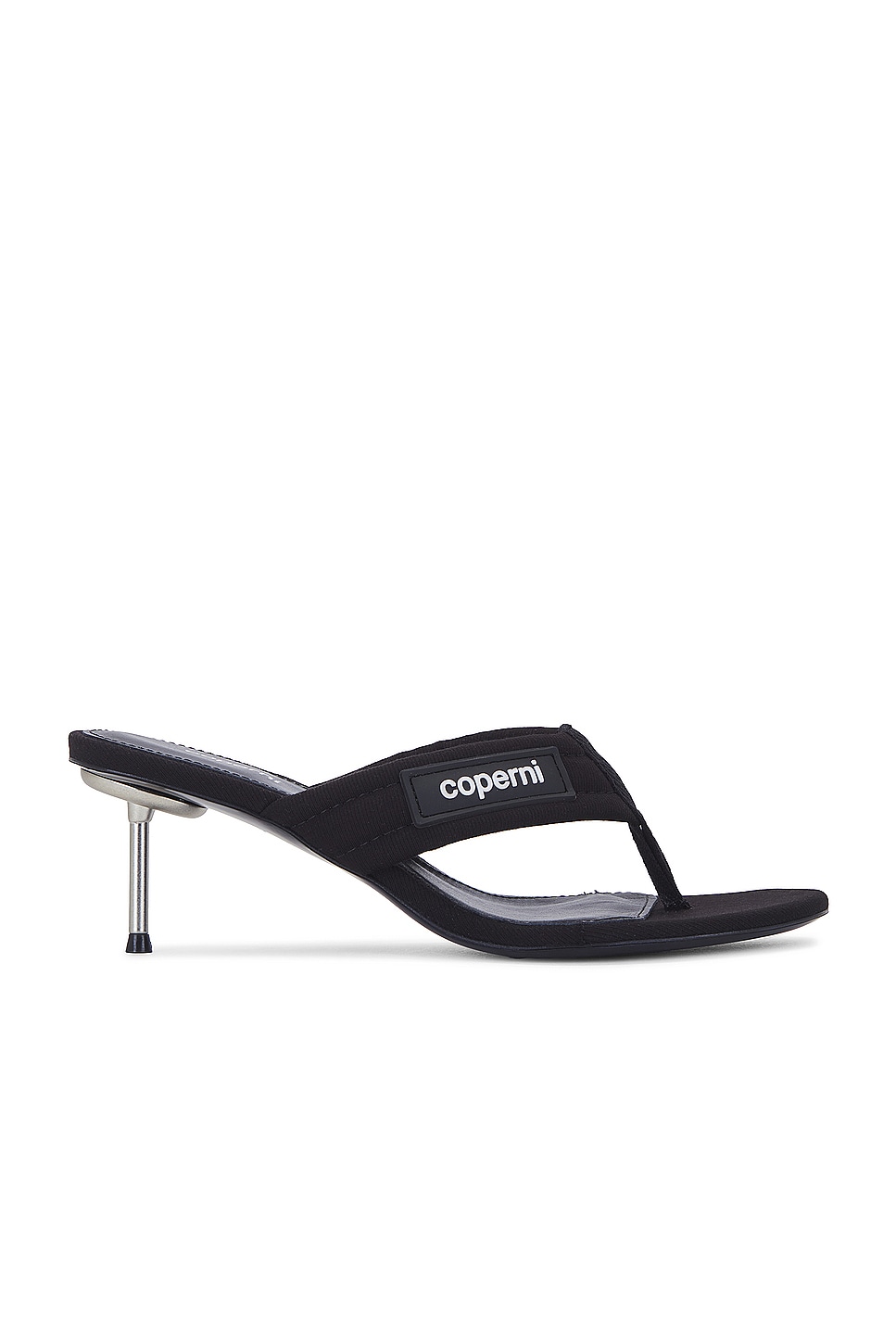 Image 1 of Coperni Branded Thong Sandal in Black