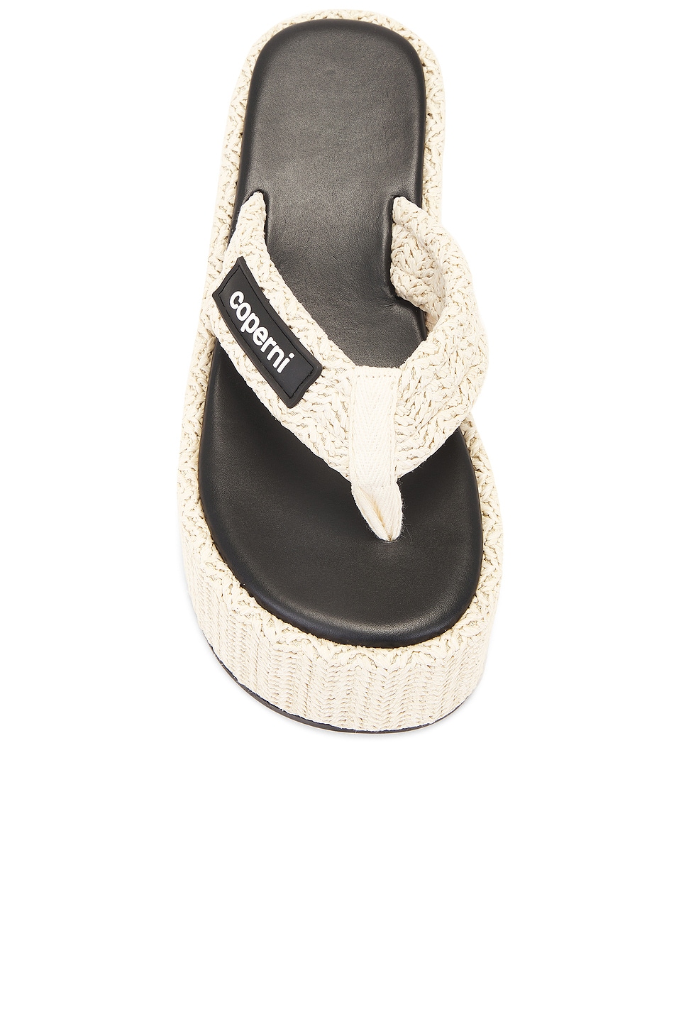 Coperni Branded Raffia Wedge Sandal thumbnail