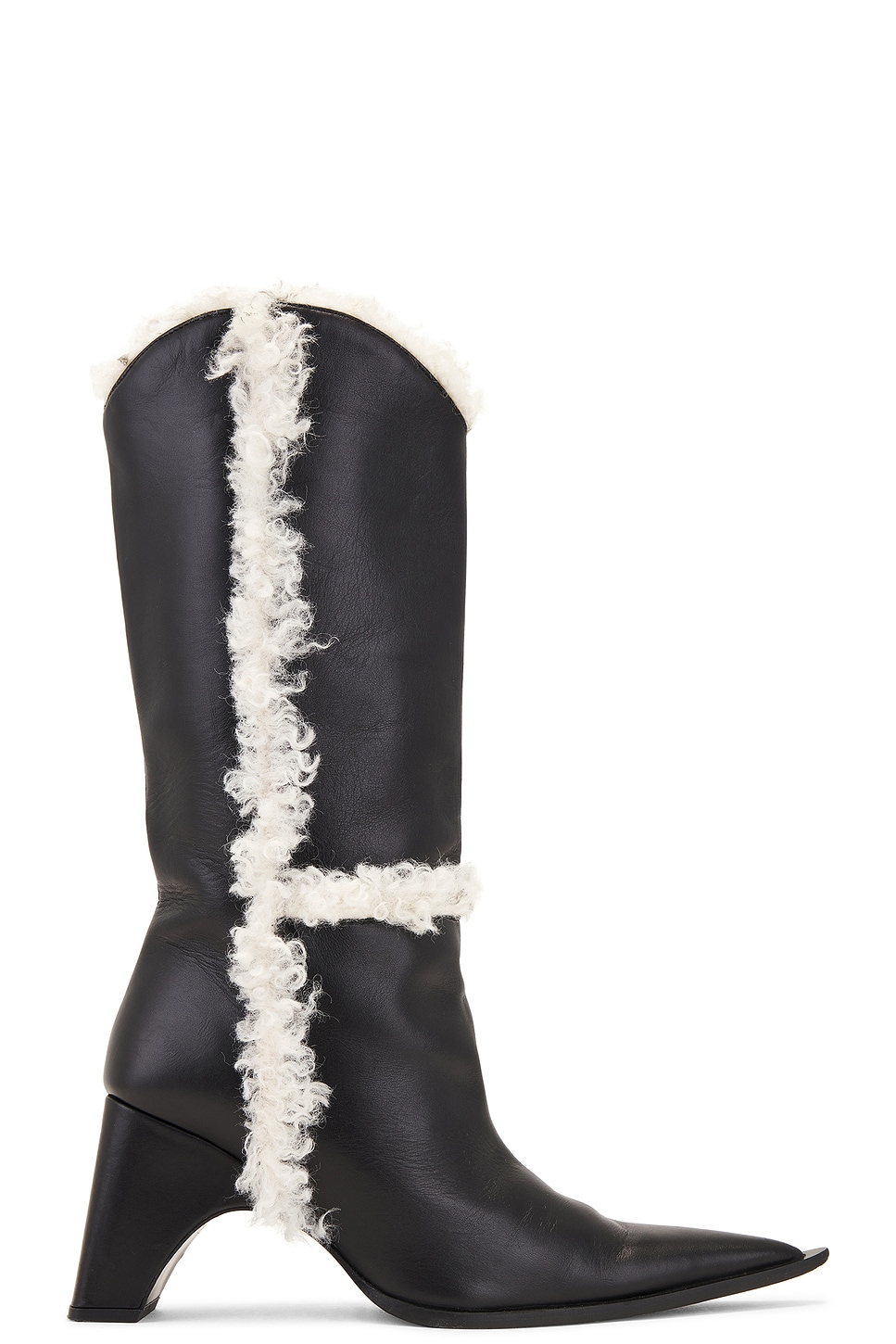 Image 1 of Coperni Bridge Cowboy Boot in Black & Off White