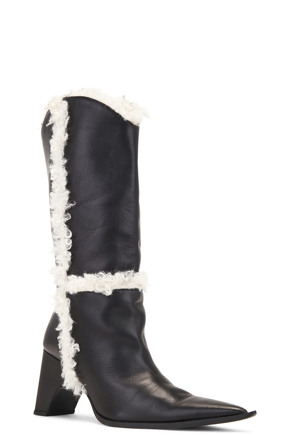 Shop Coperni Bridge Cowboy Boot In Black & Off White