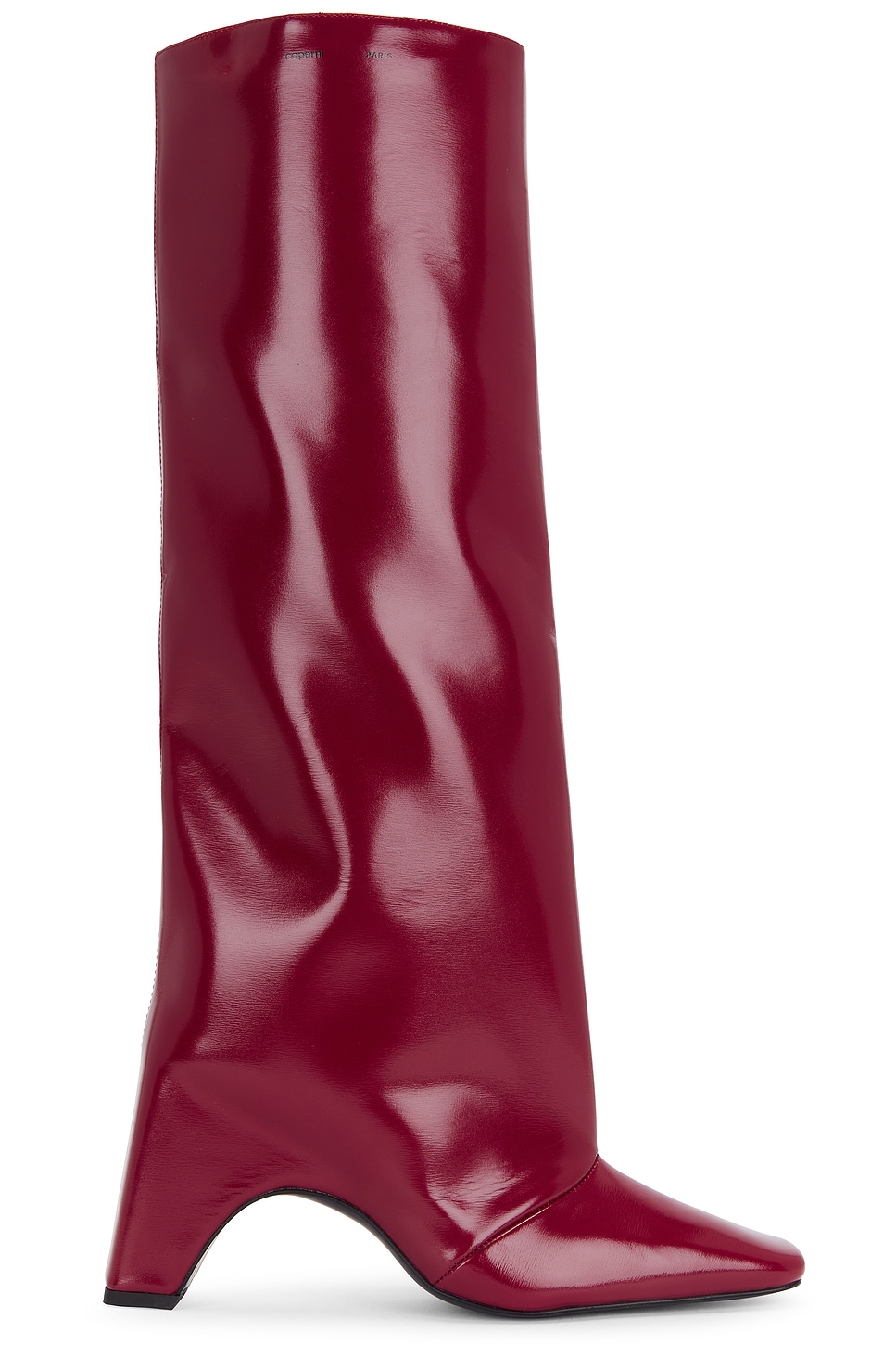 Shop Coperni Gloss Bridge Boot In Red