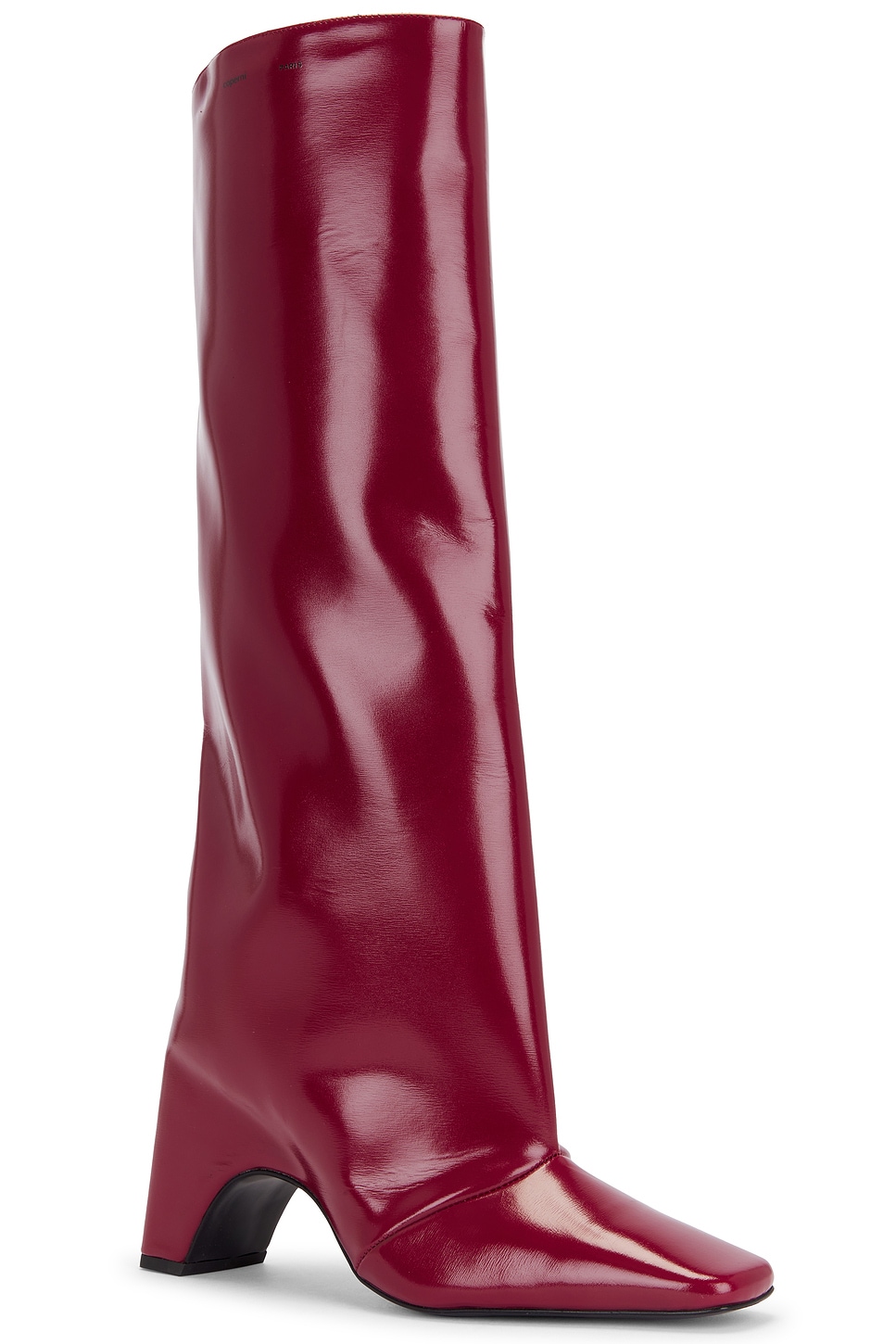 Shop Coperni Gloss Bridge Boot In Red