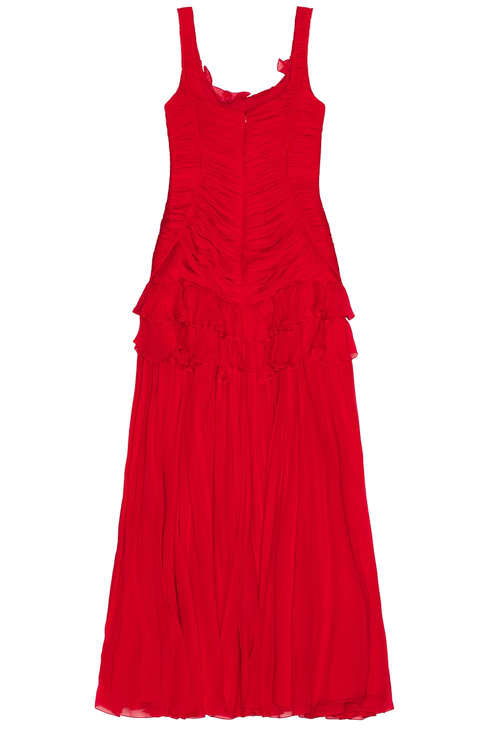 Carolina Herrera Gathered Bodice Gown In Red