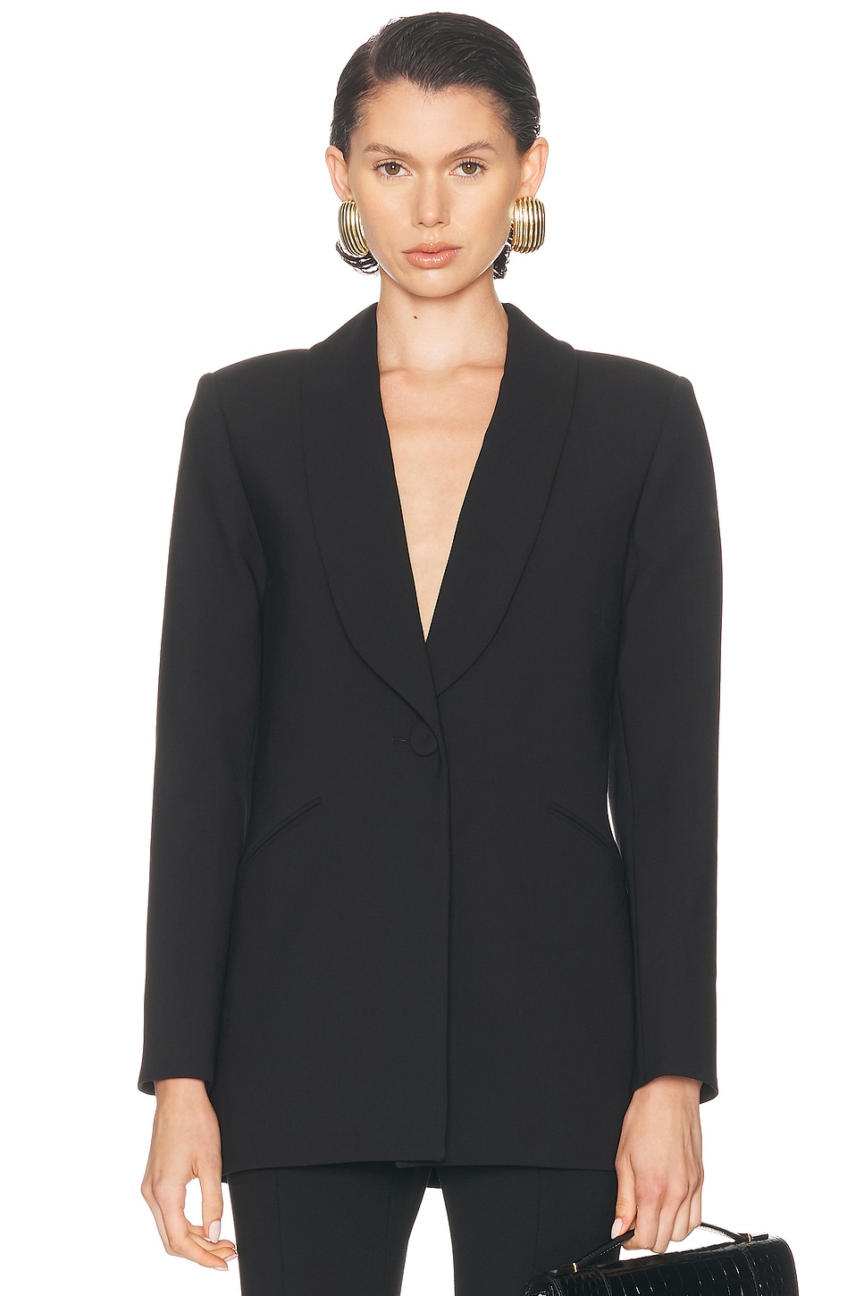 Image 1 of Carolina Herrera Single Breasted Blazer in Black