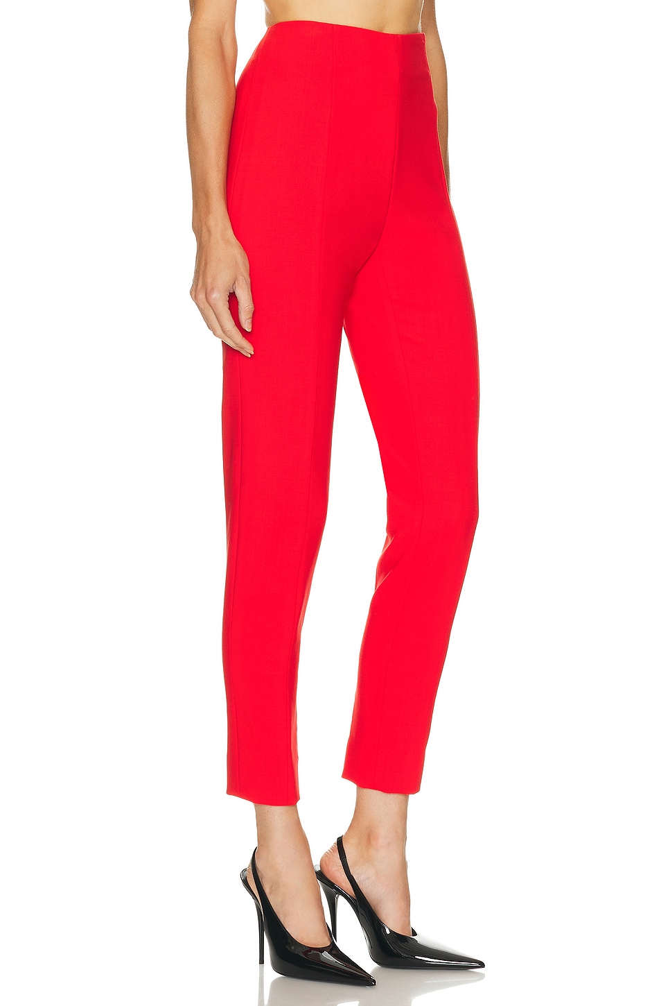 Carolina Herrera Slim Straight Trouser In Red