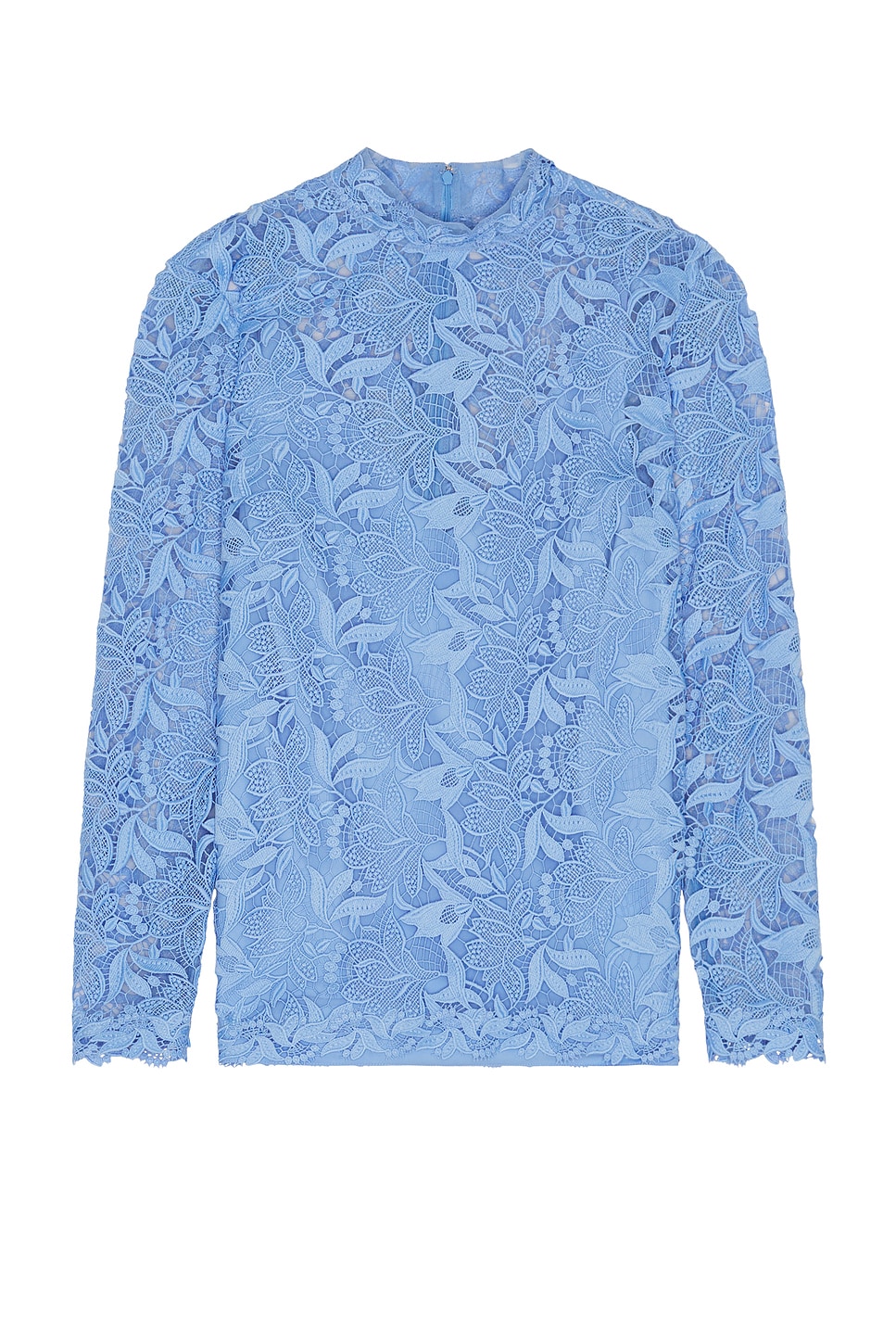 Image 1 of Carolina Herrera Mock Neck Top in Cornflower