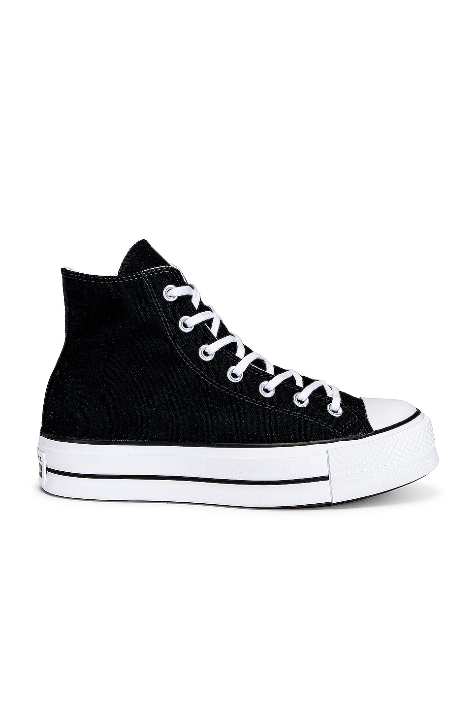 Image 1 of Converse Chuck Taylor All Star Platform Hi Tops Canvas in Black, White, White