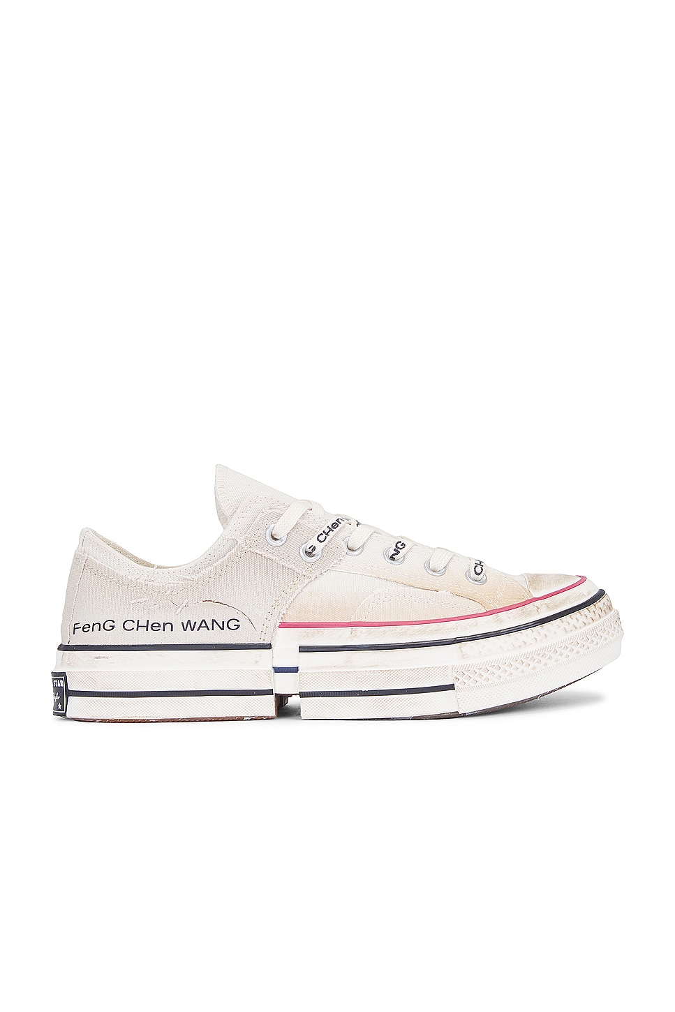 Image 1 of Converse X Feng Chen Wang Chuck 70 2-in-1 Low Tops in Natural Ivory, Brown Rice, Egret