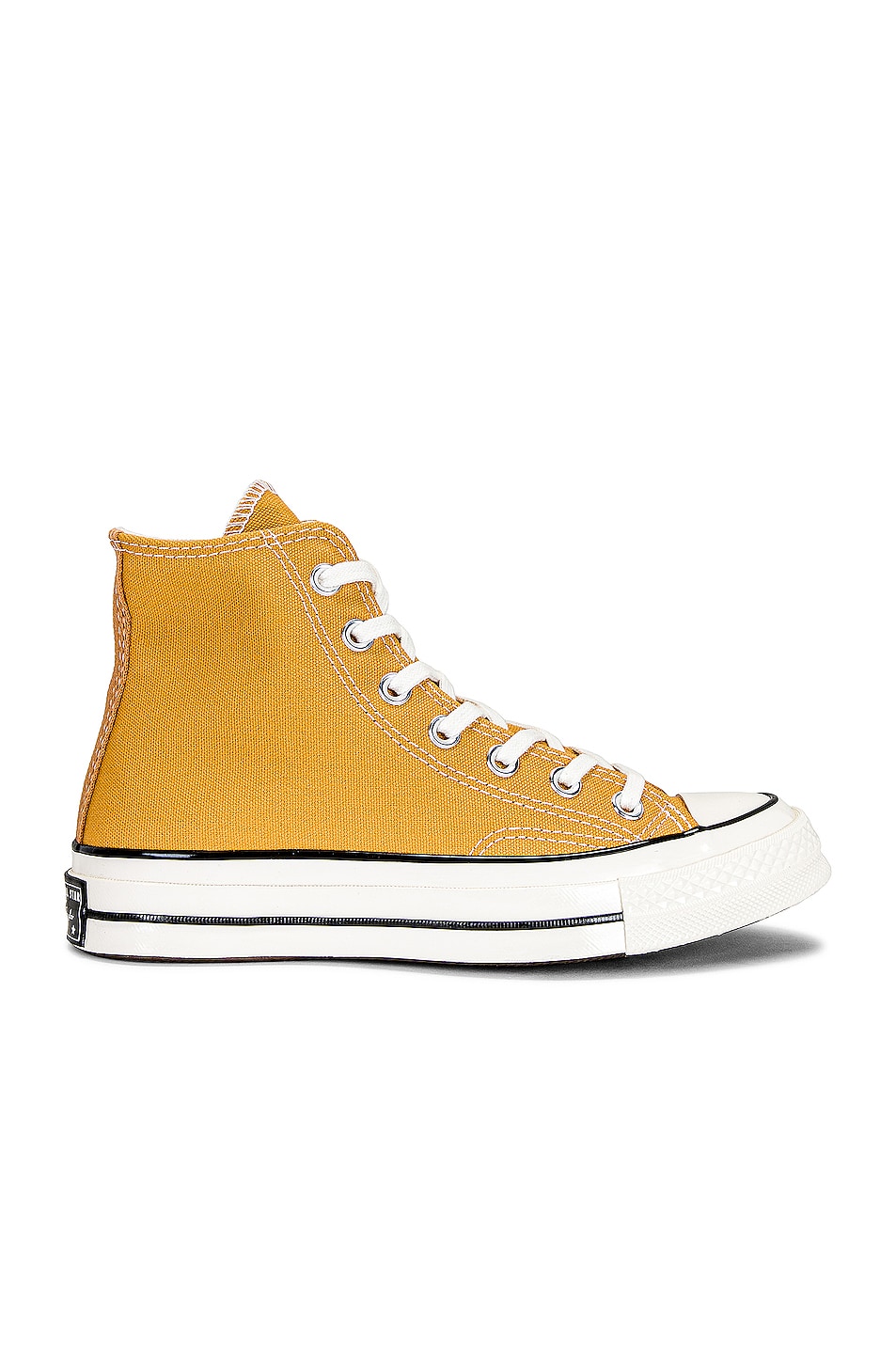 Image 1 of Converse Chuck 70 Canvas High Tops in Sunflower, Black, & Egret