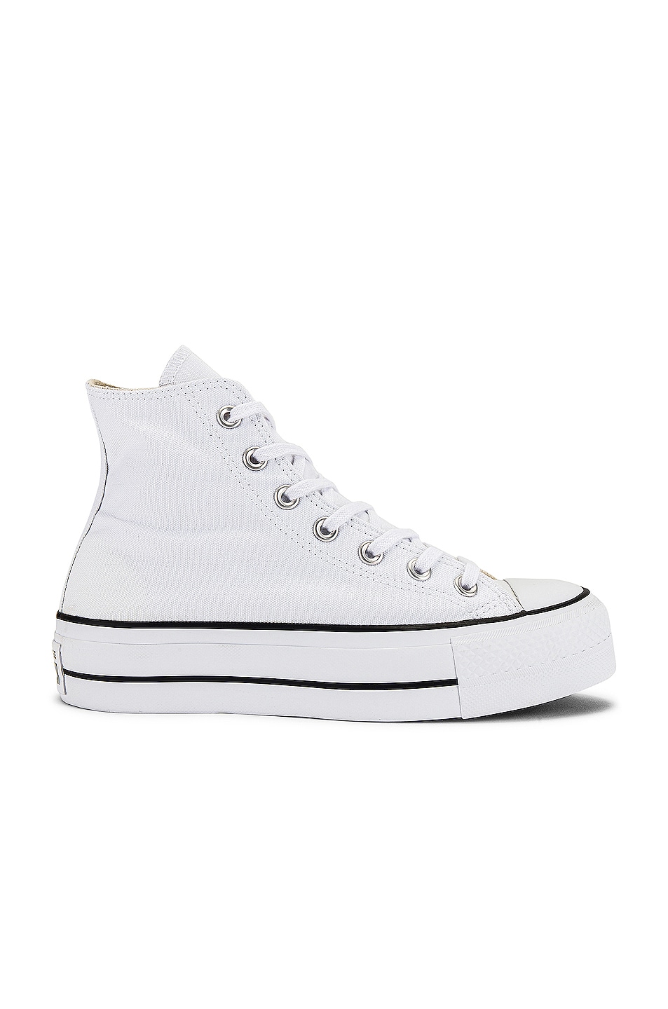 Image 1 of Converse Chuck Taylor All Star Platform Canvas in White & Black