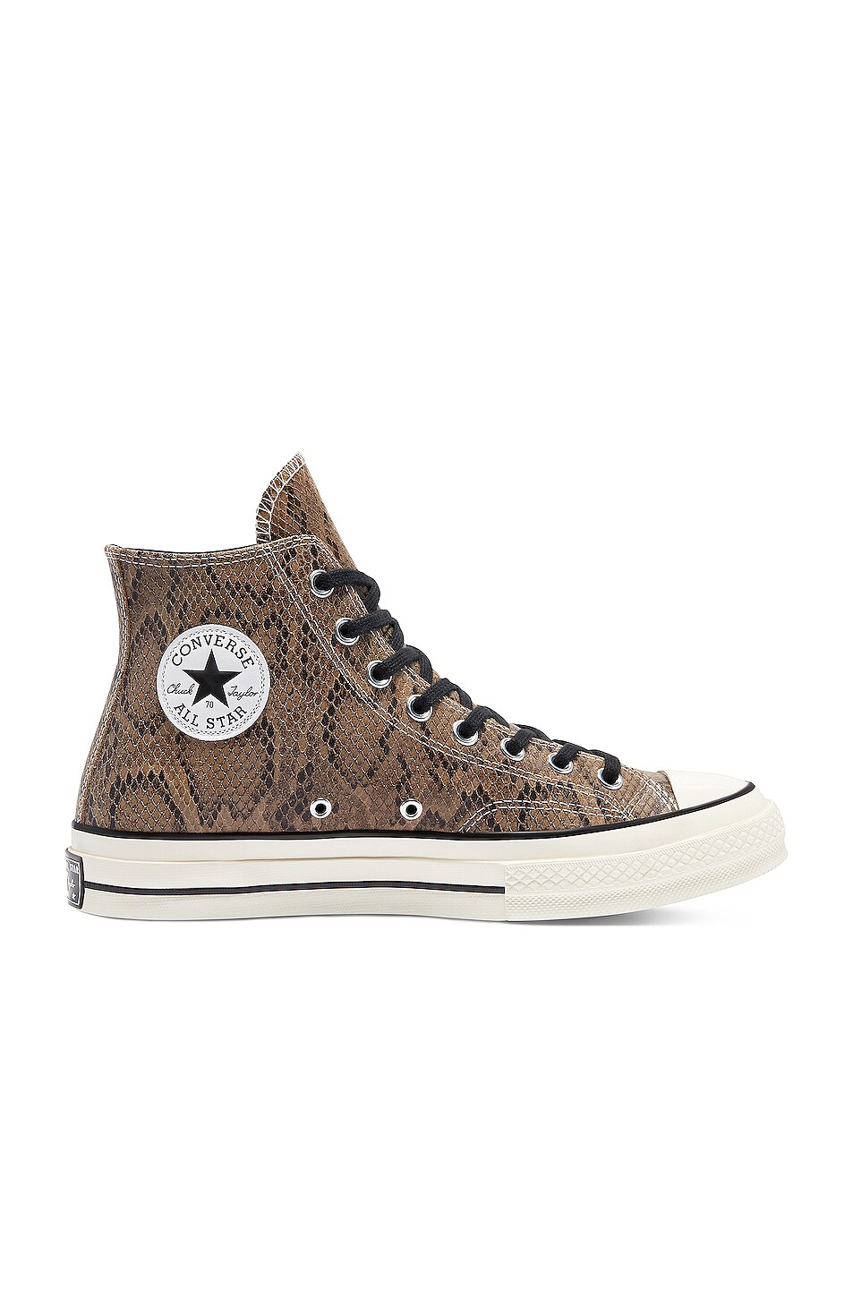 Image 1 of Converse Chuck 70 Archive Reptile Suede Hi in Brown, Egret, & Black