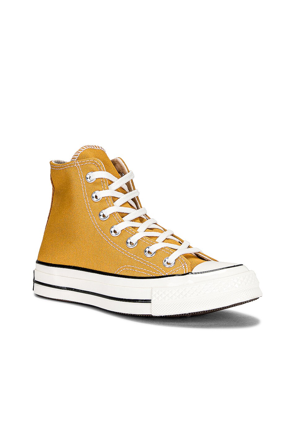 Converse Chuck 70 Canvas High Tops in Sunflower, Black, & Egret FWRD
