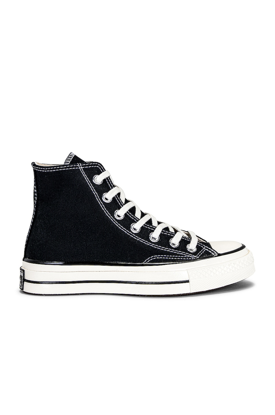 Image 1 of Converse Chuck 70 Canvas High Tops in Black & Egret