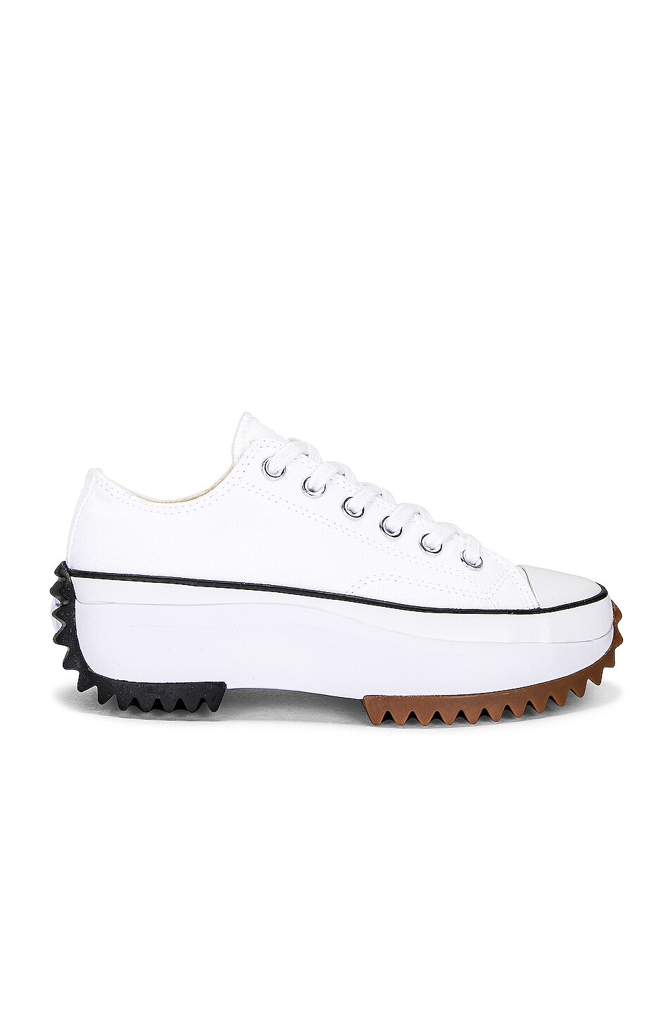 Image 1 of Converse Run Star Hike Canvas Platform Low Tops in White, Black, & Gum