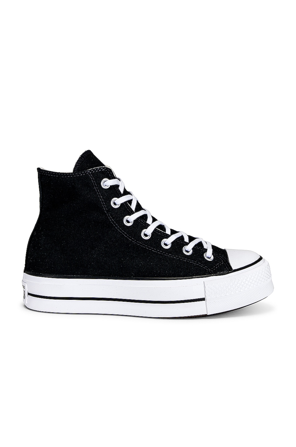 Image 1 of Converse Chuck Taylor All Star Platform Canvas High Tops in Black & White