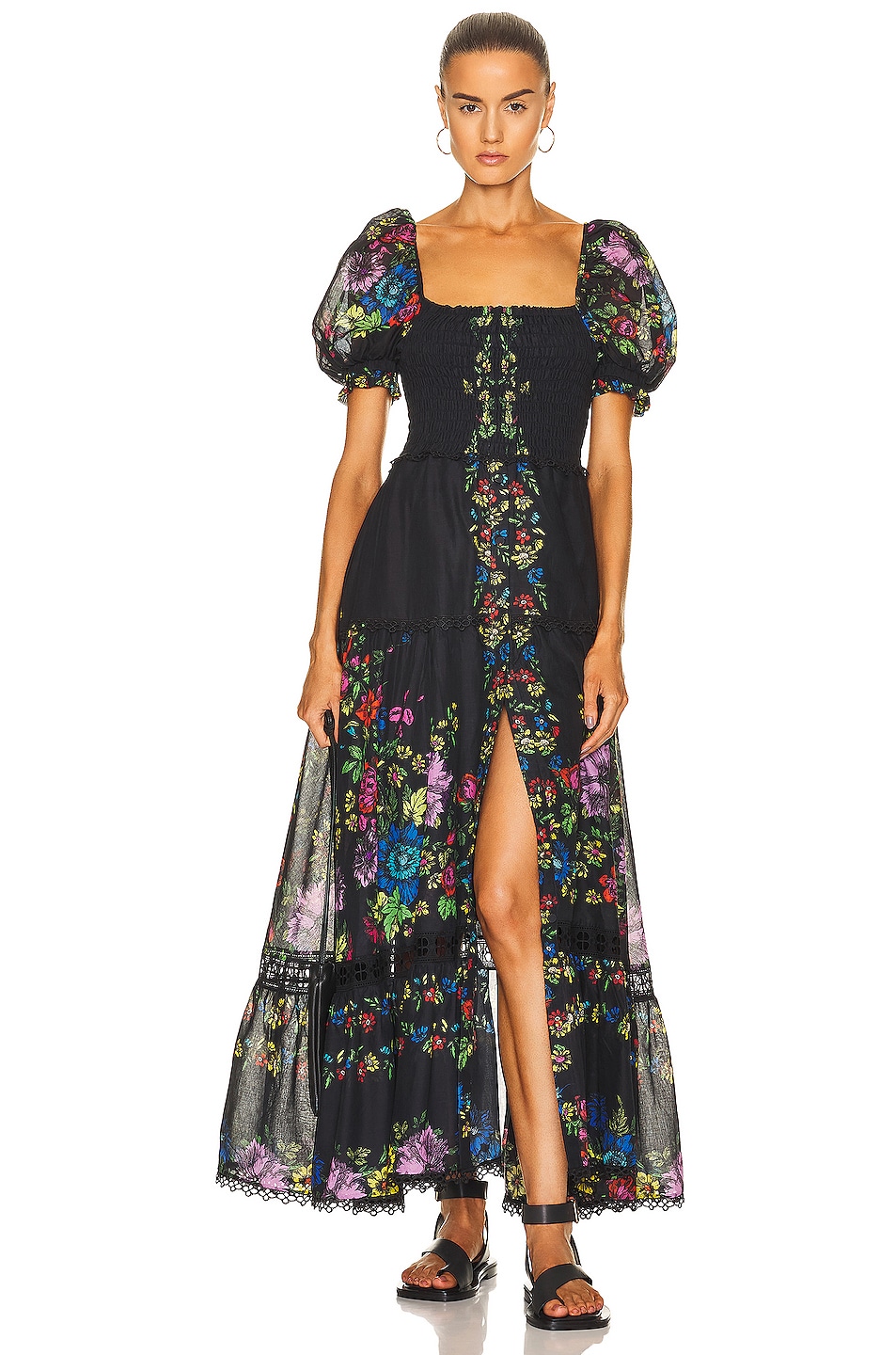 Image 1 of Charo Ruiz Ibiza Salva Maxi Dress in Garden Black