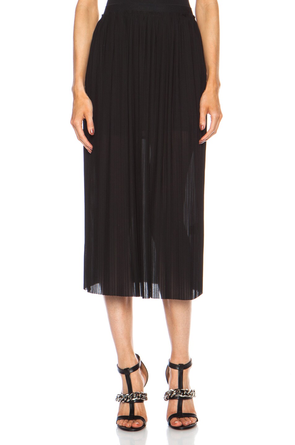 Image 1 of Calvin Rucker My Girl Rayon-Blend Skirt in Black