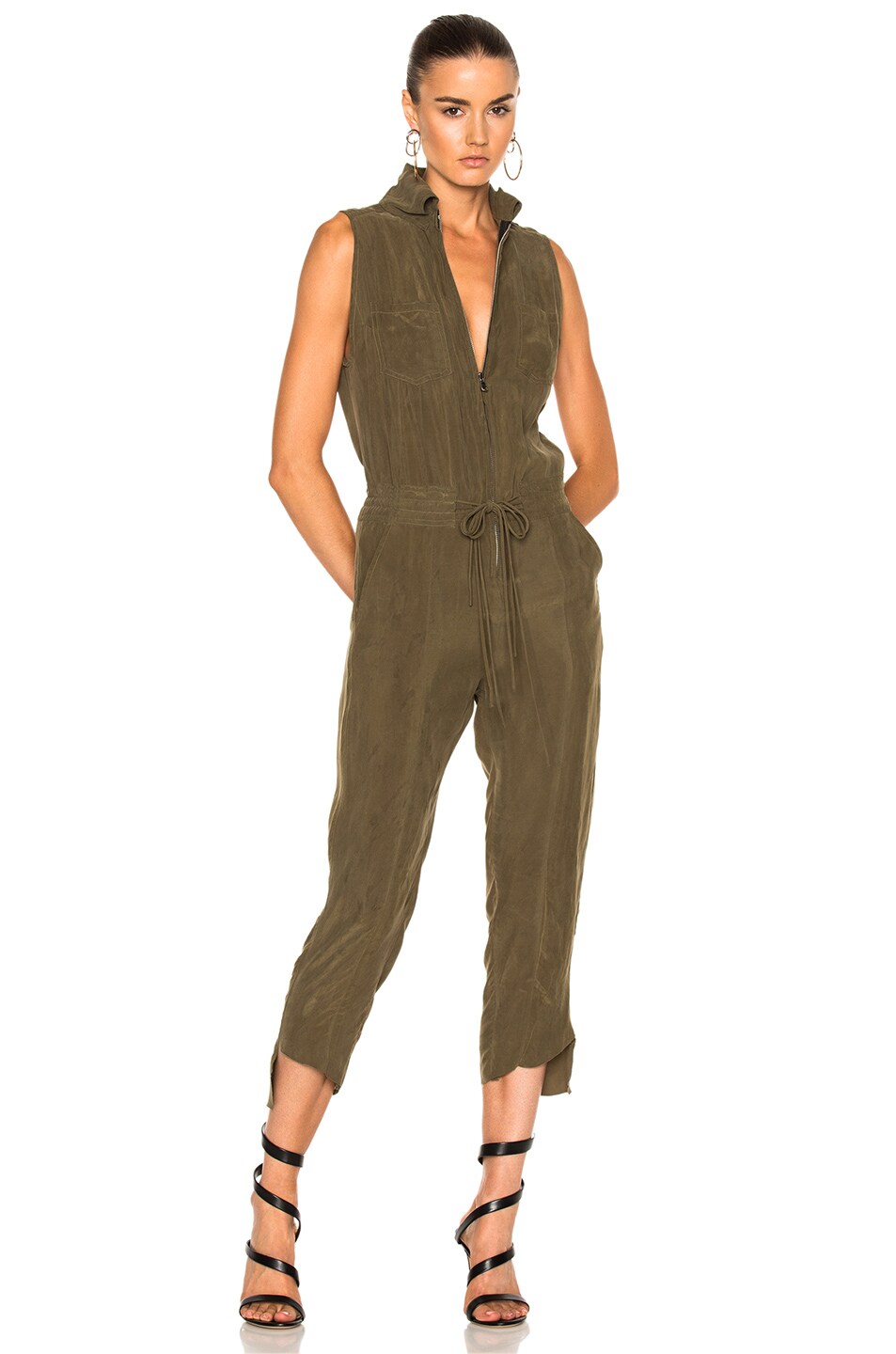 Image 1 of Calvin Rucker Whats Luv Jumpsuit in Olive