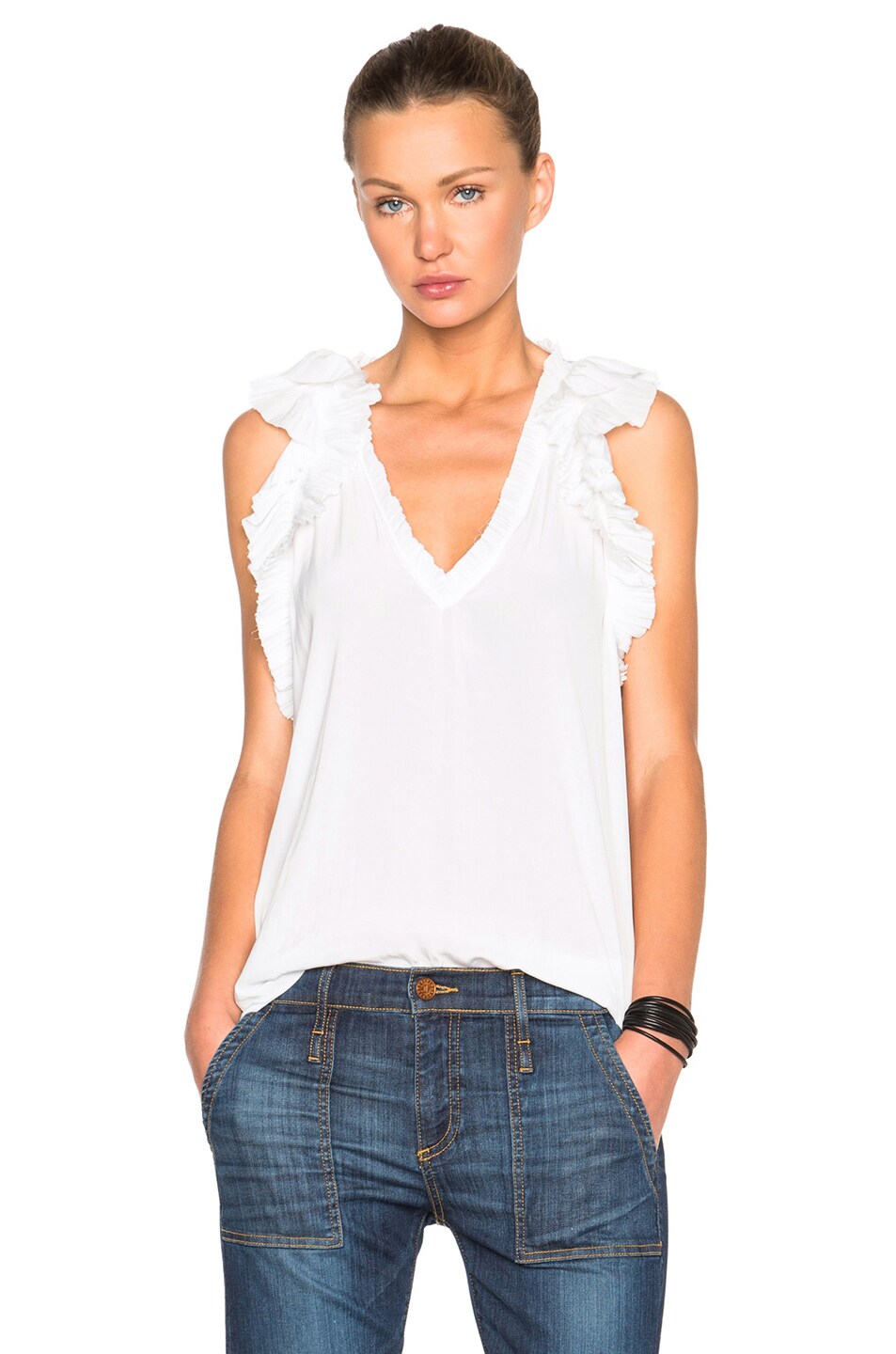 Image 1 of Calvin Rucker Lose My Breath Top in White