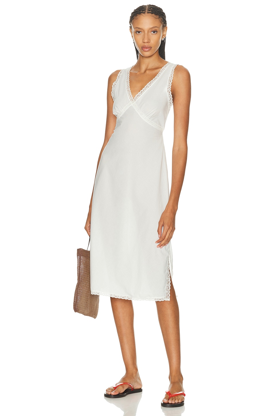 Image 1 of Cou Cou Intimates for FWRD The Iris Slip Dress in White