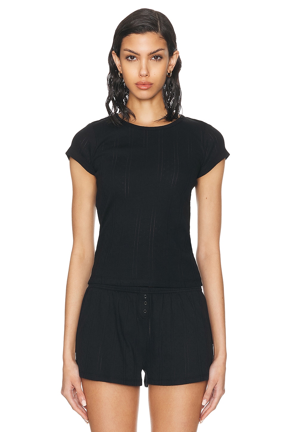 Shop Cou Cou Intimates The Baby Tee In Black