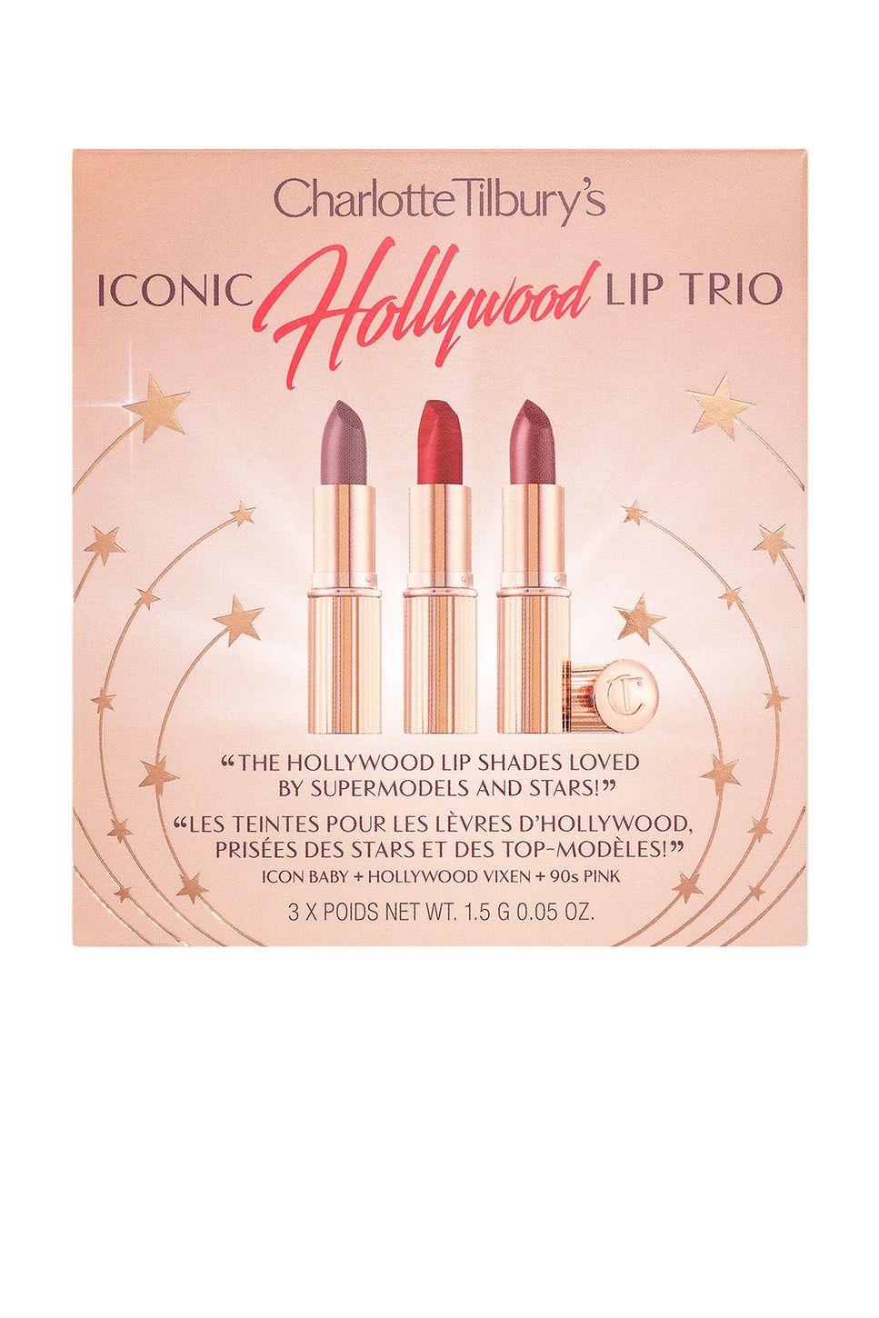 Shop Charlotte Tilbury Charlotte's Iconic Hollywood Lip Trio In N,a