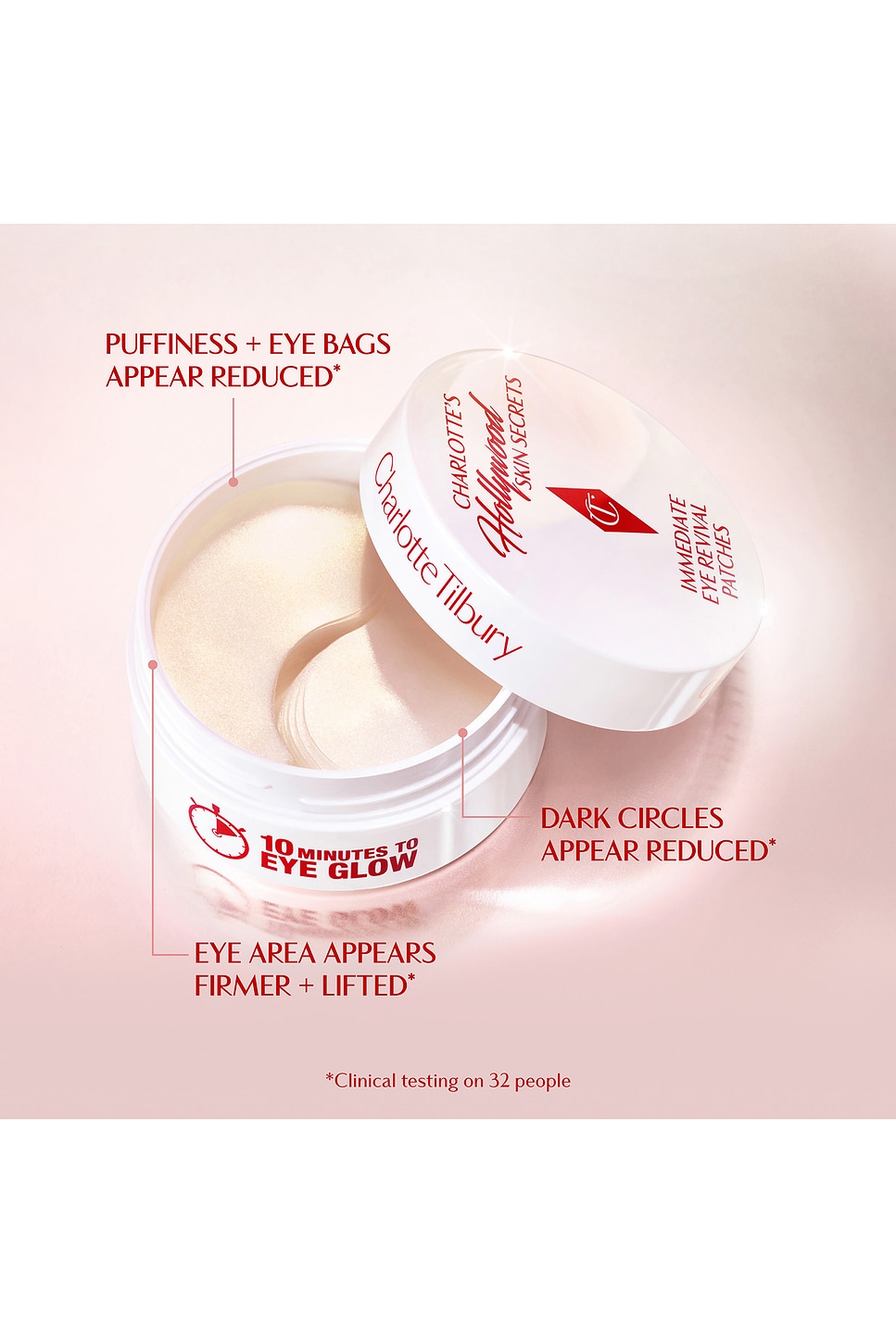Charlotte Tilbury Charlotte's Hollywood Skin Secrets Immediate Eye Revival Patches In N,a