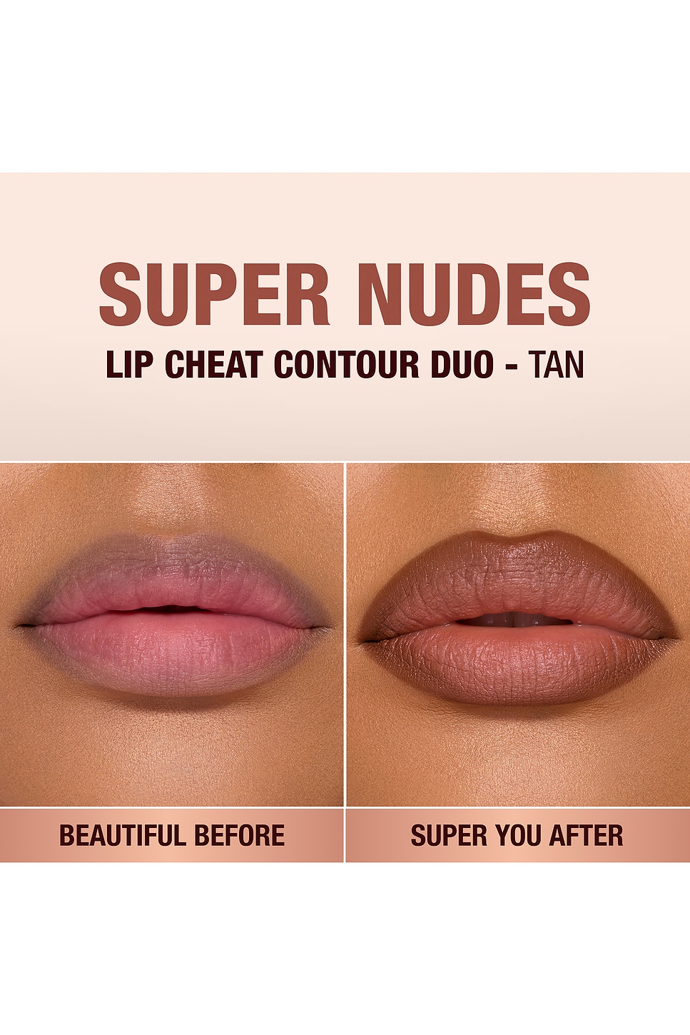 Charlotte Tilbury Supernudes Lip Cheat Duo In Brown