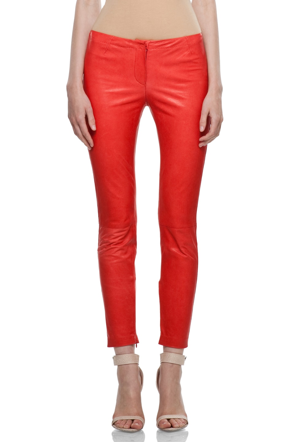Image 1 of CoSTUME NATIONAL Leather Pant in Watermelon