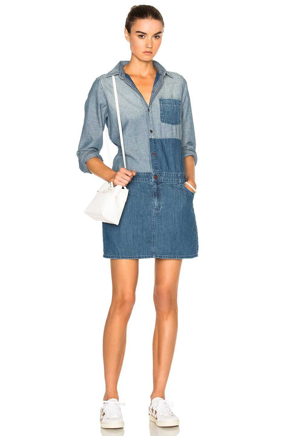 Image 1 of Current/Elliott Whitney Coverall Dress in Ashore