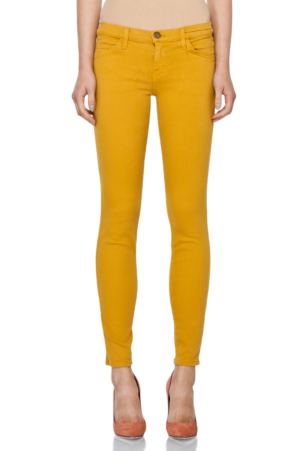 Image 1 of Current/Elliott The Ankle Skinny Mustard in Mustard