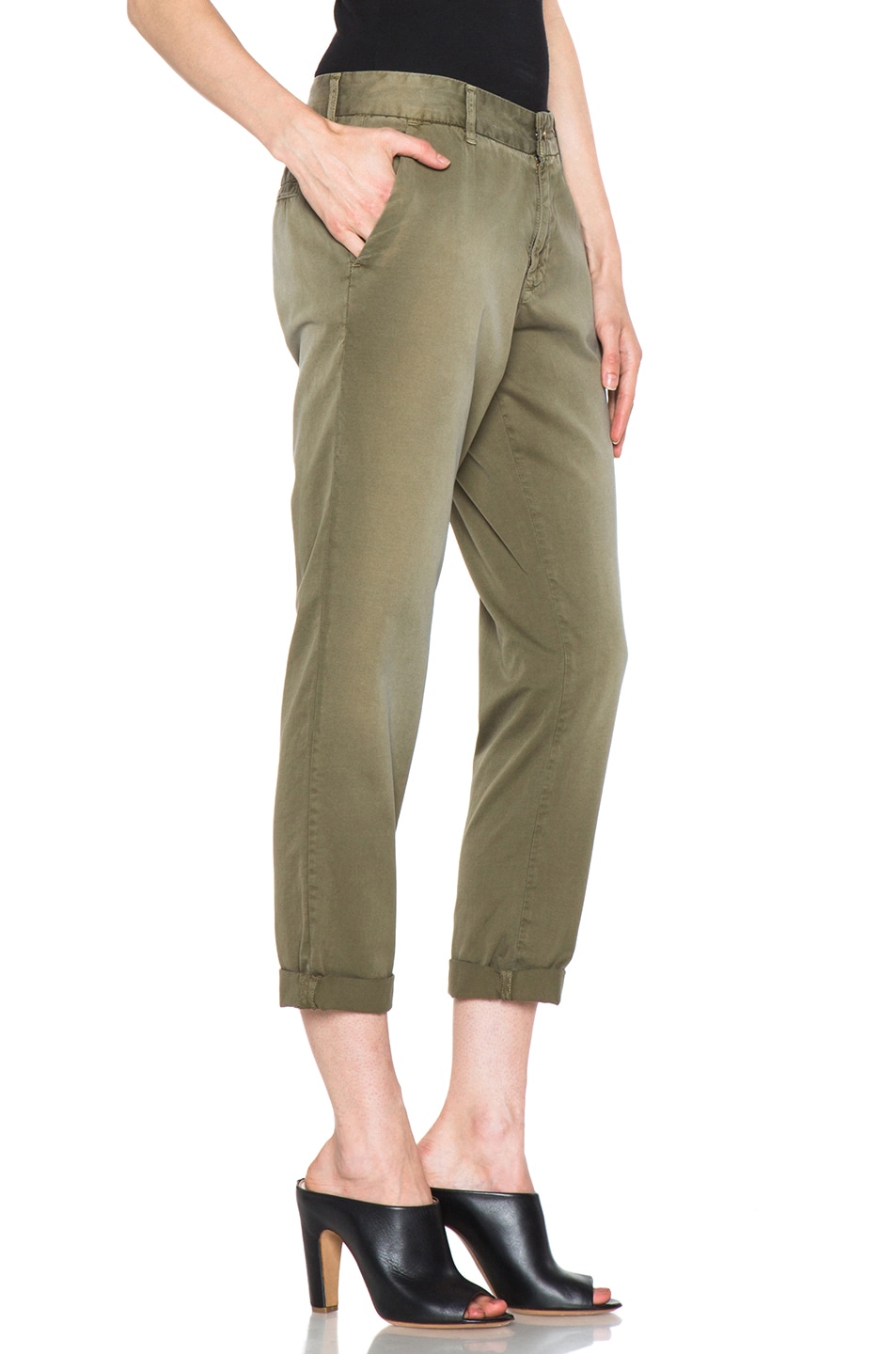 Current/Elliott The Buddy Trouser in Vintage Army | FWRD