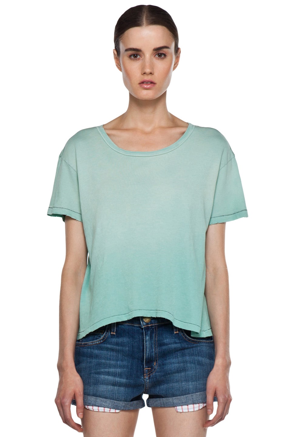 Image 1 of Current/Elliott The Freshman Tee in Faded Teal