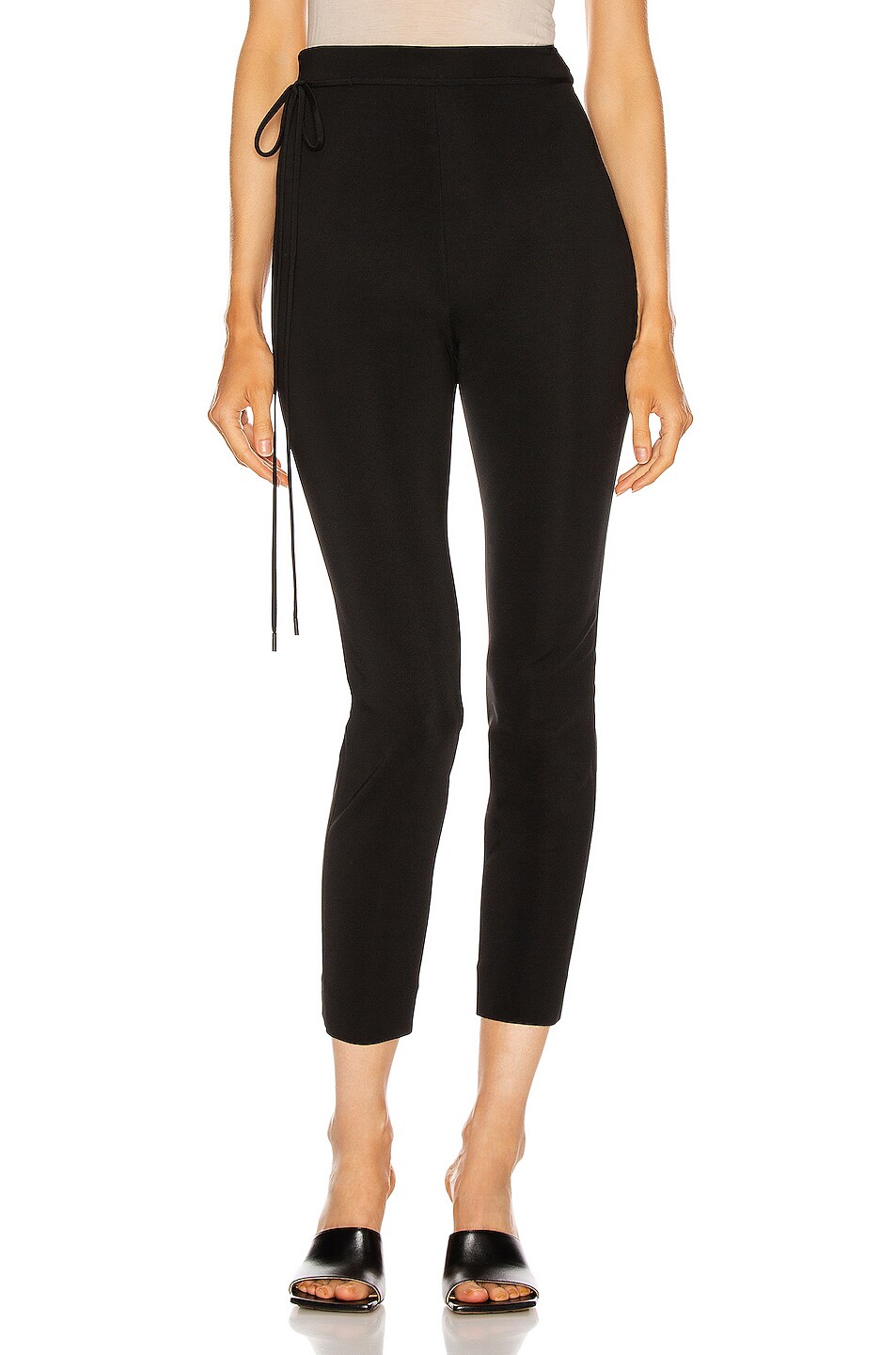 Image 1 of Cushnie High Waisted Fitted Cropped Pant in Black